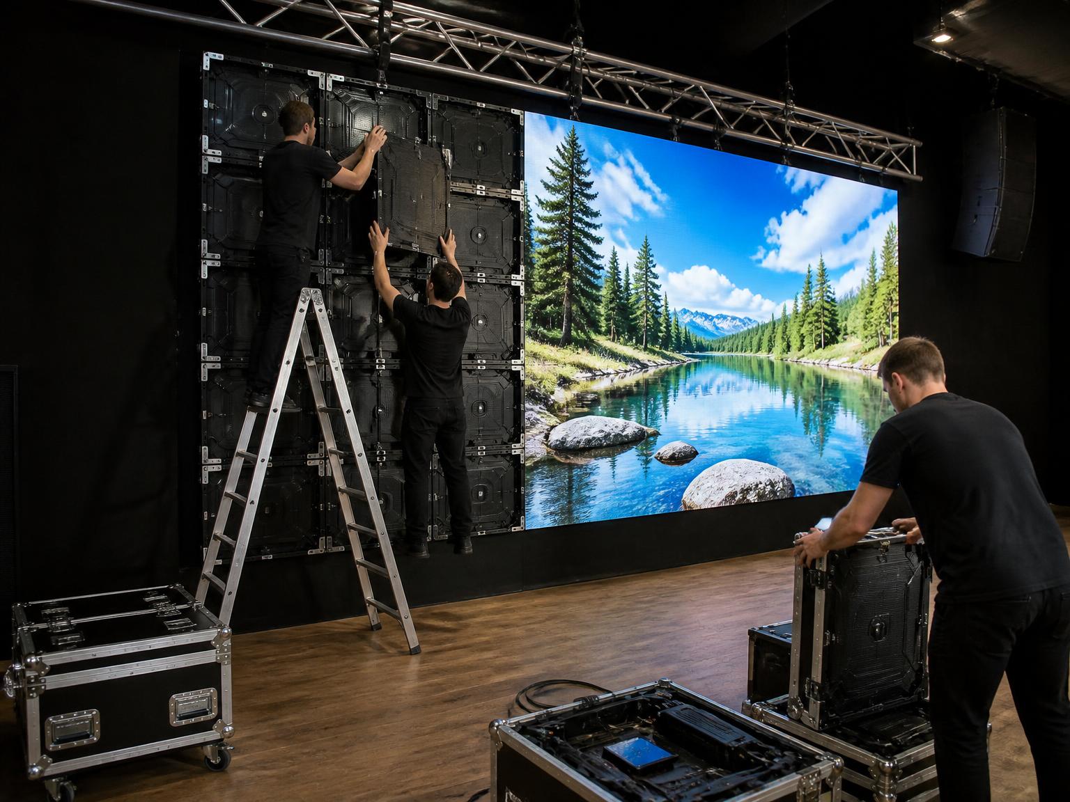 LED video display installation by MATECHSOUND